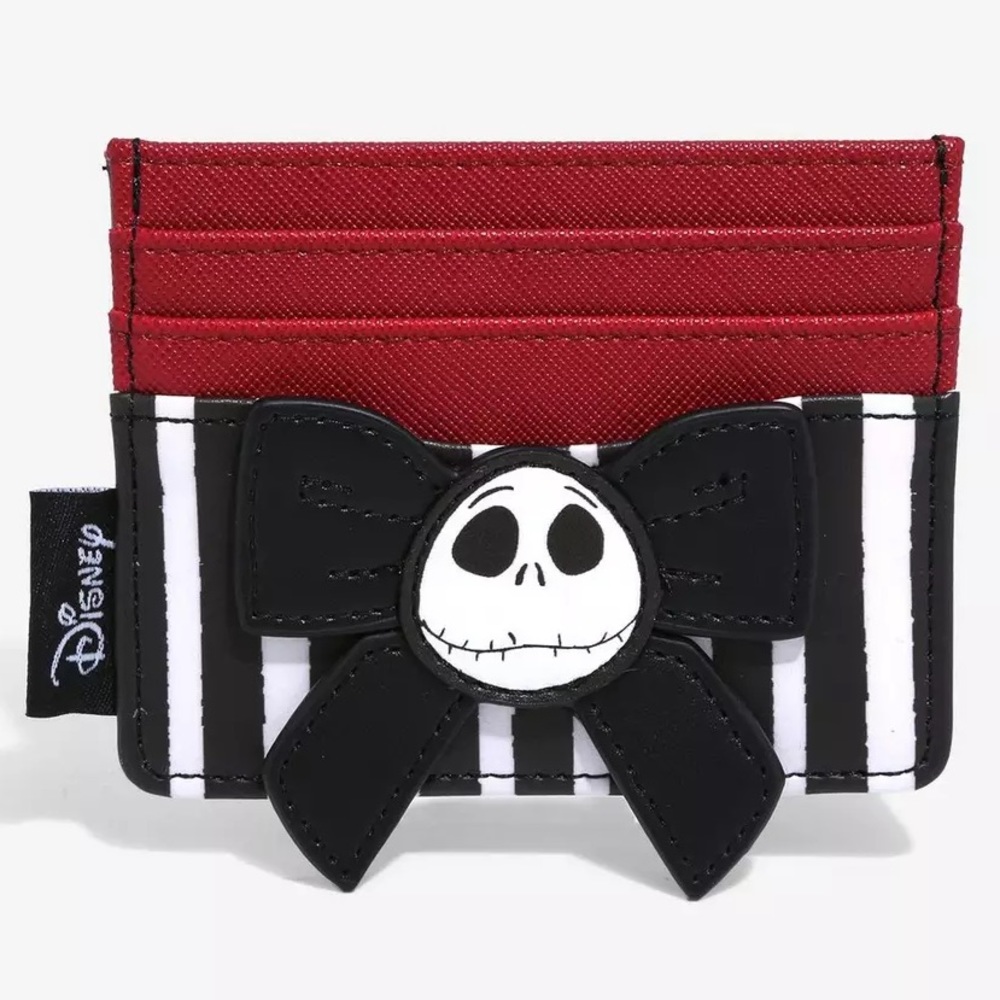 LOUNGEFLY DISNEY The Nightmare Before Christmas Jack with Wreath CARDHOLDER!